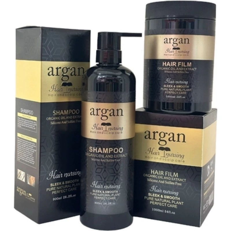 پکیج شامپو مو و ماسک مو کراتینه آرگان argan اصل 1000 میل