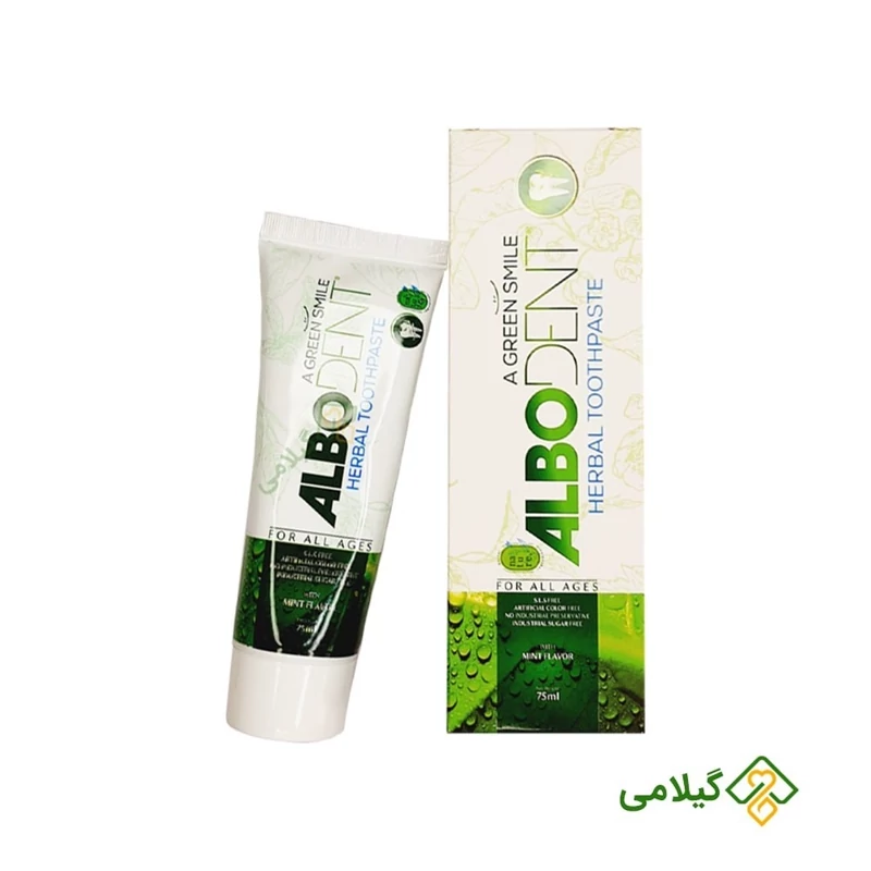 خمیر دندان کاملا گیاهی و ایرانی آلبودنت نعناع - 75ml