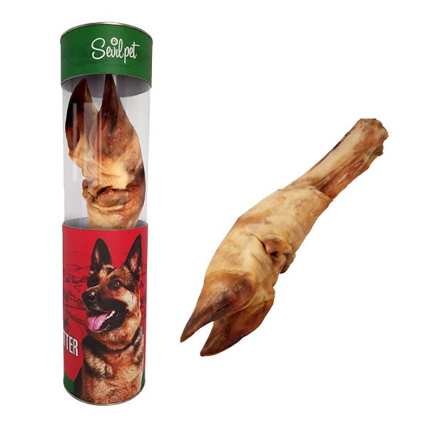 تشویقی طبیعی سگ مدل پاچه گوساله خشک شده سویل پت SevilPet Natural Calf Trotter Snack وزن 600 گرم