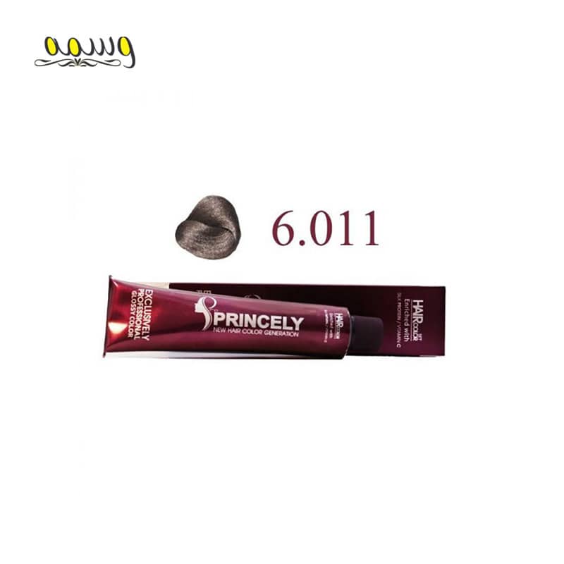 رنگ مو پرنسلی سری خاکستری شماره 6.011 بلوند پلاتینه تیره حجم 120 میل – princely