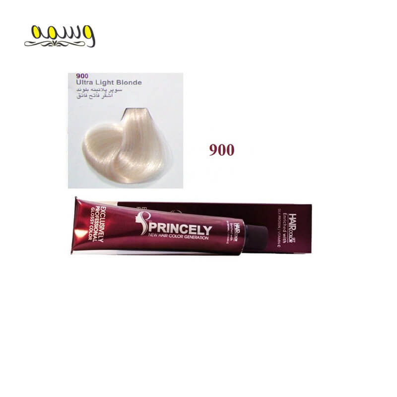 رنگ مو پرنسلی سری هایلایت شماره 900 سوپر پلاتینه بلوند حجم 120 میل – princely