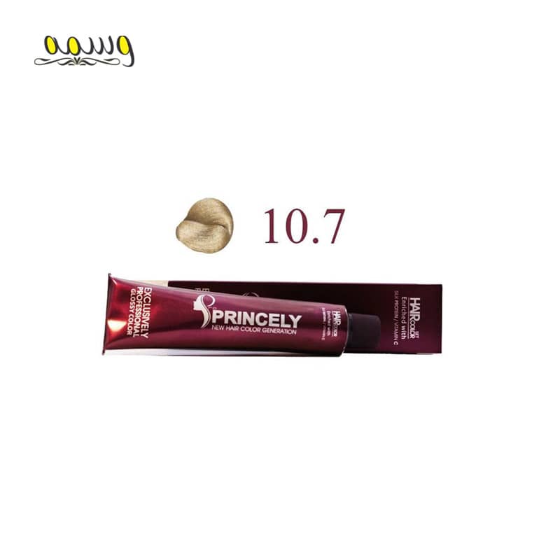 رنگ مو پرنسلی سری زیتونی شمار10.11 بلوند زیتونی پلاتینه حجم 120 میل – princely