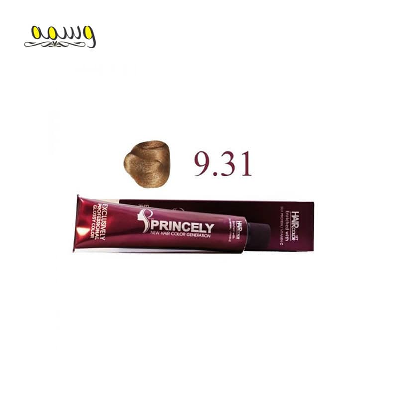 رنگ مو پرنسلی سری بژ شماره 9.31 بلوند بژ خیلی روشن حجم 120 میل – PRINCELY