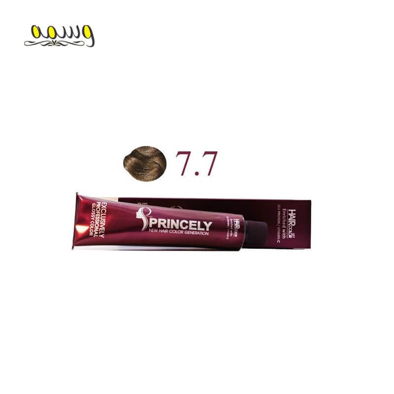 رنگ مو پرنسلی سری زیتونی شماره7.11 بلوند زیتونی متوسط حجم 120 میل – princely