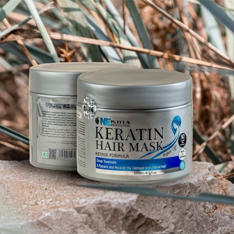 ماسک مو بدون سولفات مناسب موهای آسیب دیده و کراتین شده 500 میل