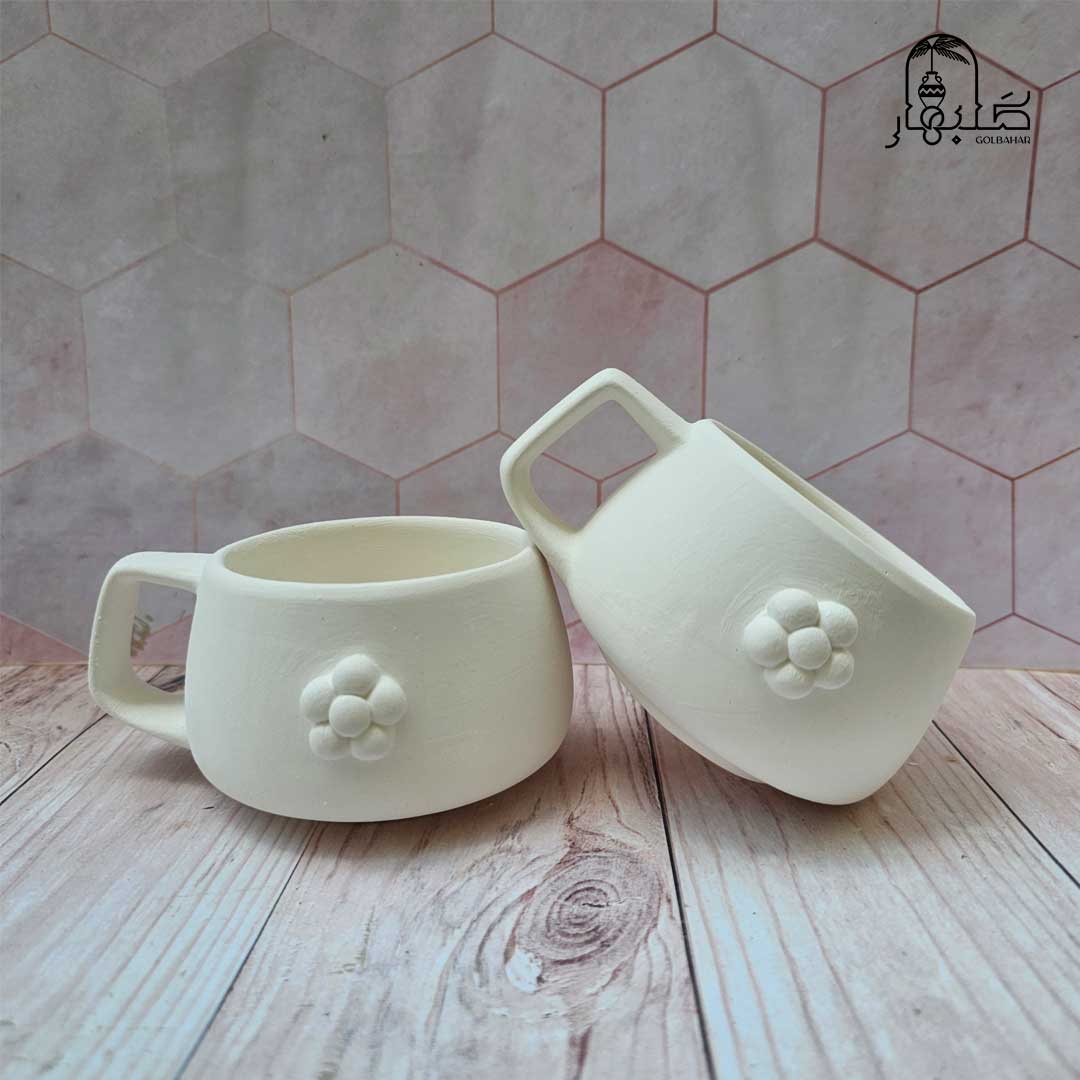 ماگ جزیره طرح برجسته سرامیک خام
