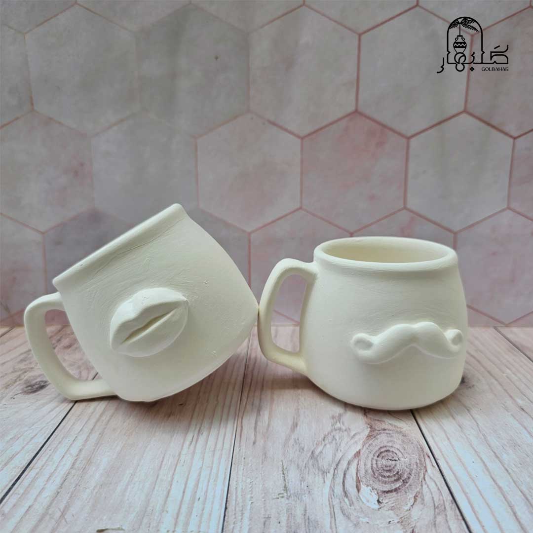 ماگ فرانسه طرح برجسته سرامیک خام