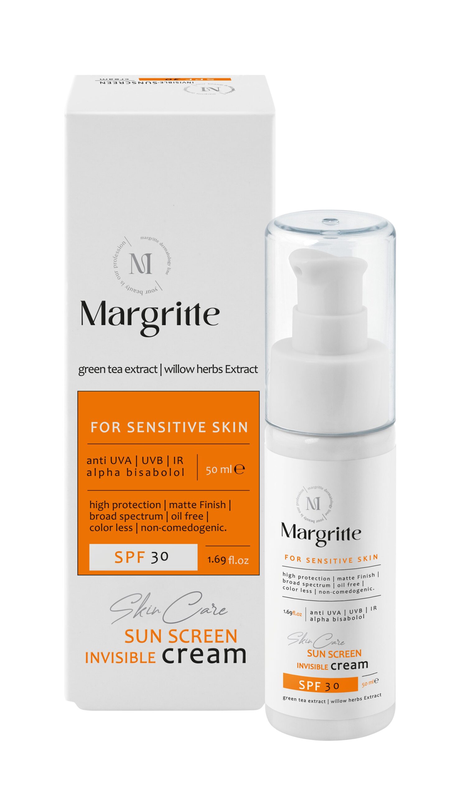 کرم ضدآفتاب رنگی (بژروشن) حجم 50 میلی لیتر SPF 30 مارگریت