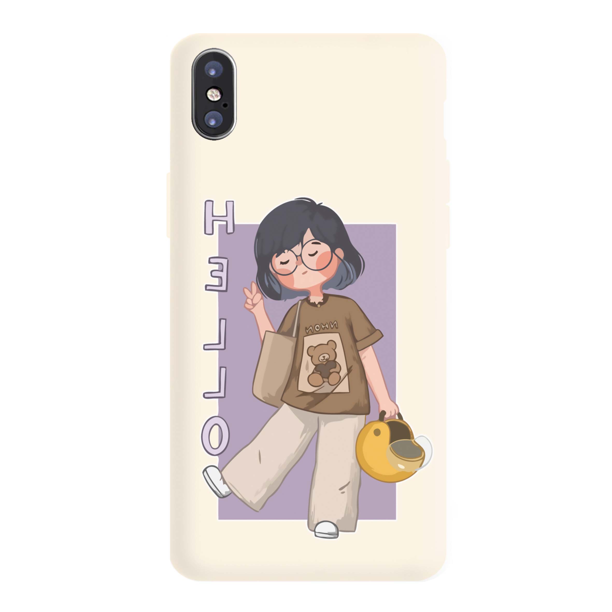 قاب گوشی اپل IPHONE X طرح دخترانه