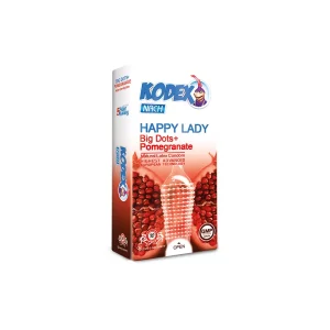 کاندوم کدکس مدل Happy Lady بسته 10 عددی تحرک کننده