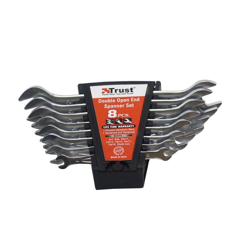 آچار دو سر تخت تراست مدل YP-08 مجموعه 8 عددی
