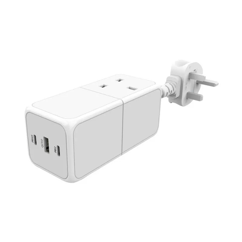چند راهی برق و شارژر 65 وات پاورولوژی مدل PWPS65W
