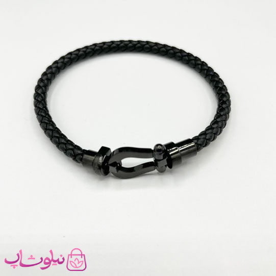 دستبند مردانه طرح فرد Fred فول مشکی کد 179