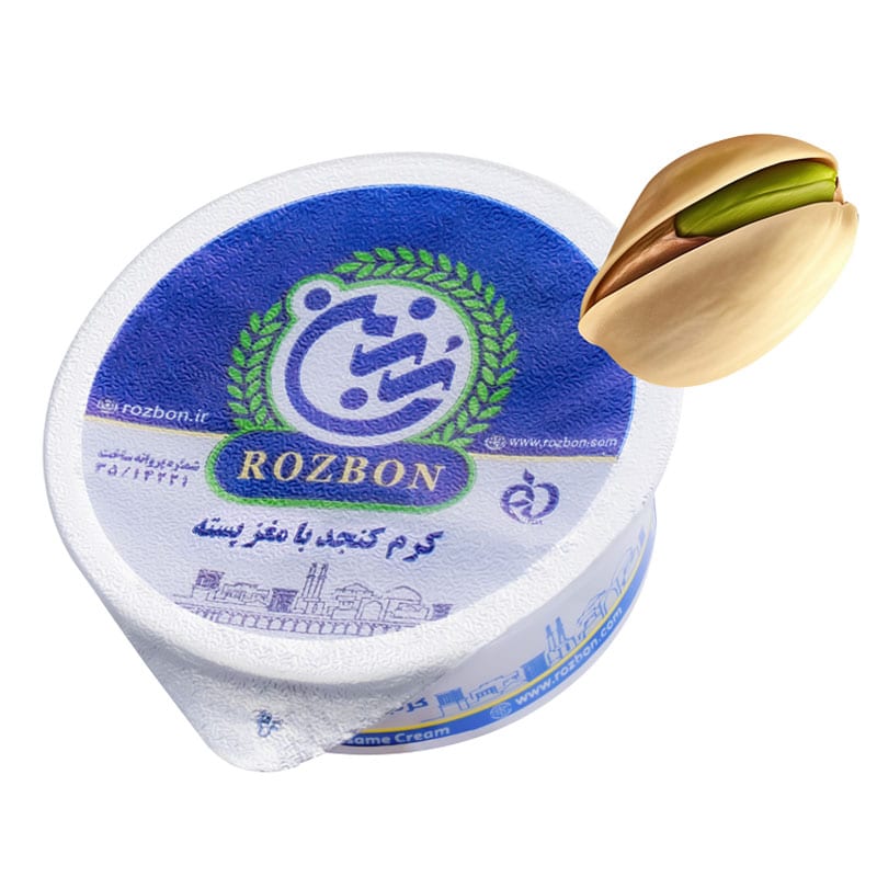کرم کنجد تکنفره با مغز پسته 50 گرمی
