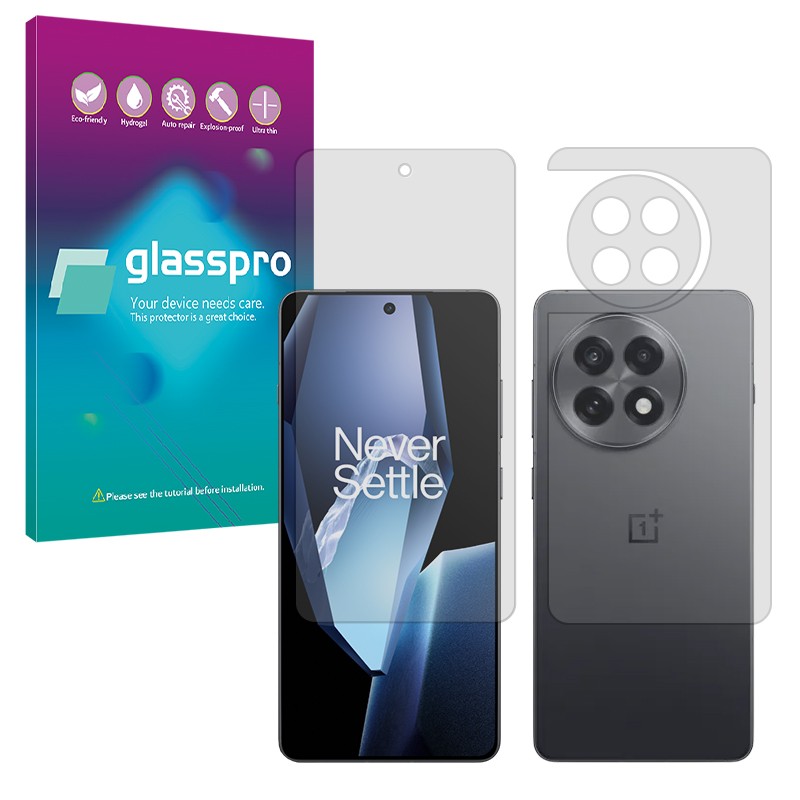 گلس وان پلاس 13 آر مدل مات و ضد انعکاس نور به همراه محافظ پشت گوشی (گلس مات OnePlus 13R)برند Glass Pro