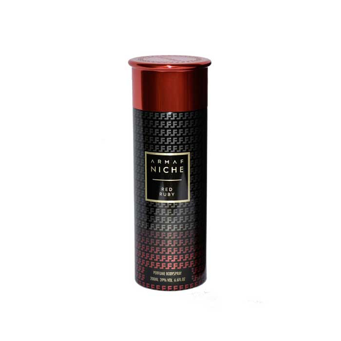 بادی اسپری پرفیوم زنانه آرماف نیچه مدل Red Ruby حجم 200 میلی لیتر