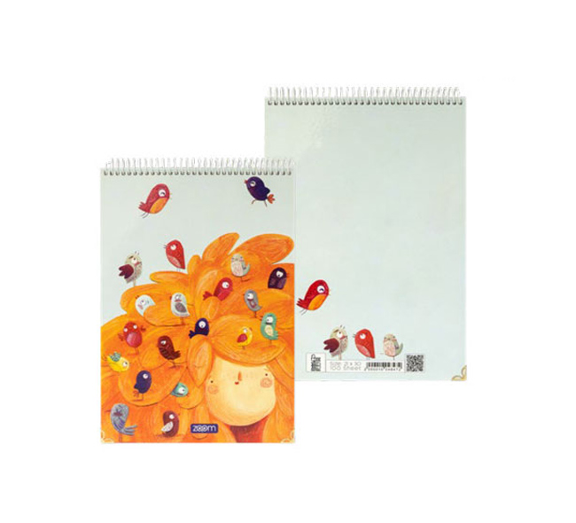 دفتر طراحی 100 برگ جلد سخت گوشه فلزی کد 8507 سایز A4