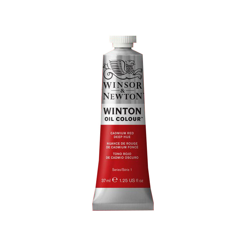 رنگ روغن وینزور مدل cadmium red deep hue حجم 37 میل