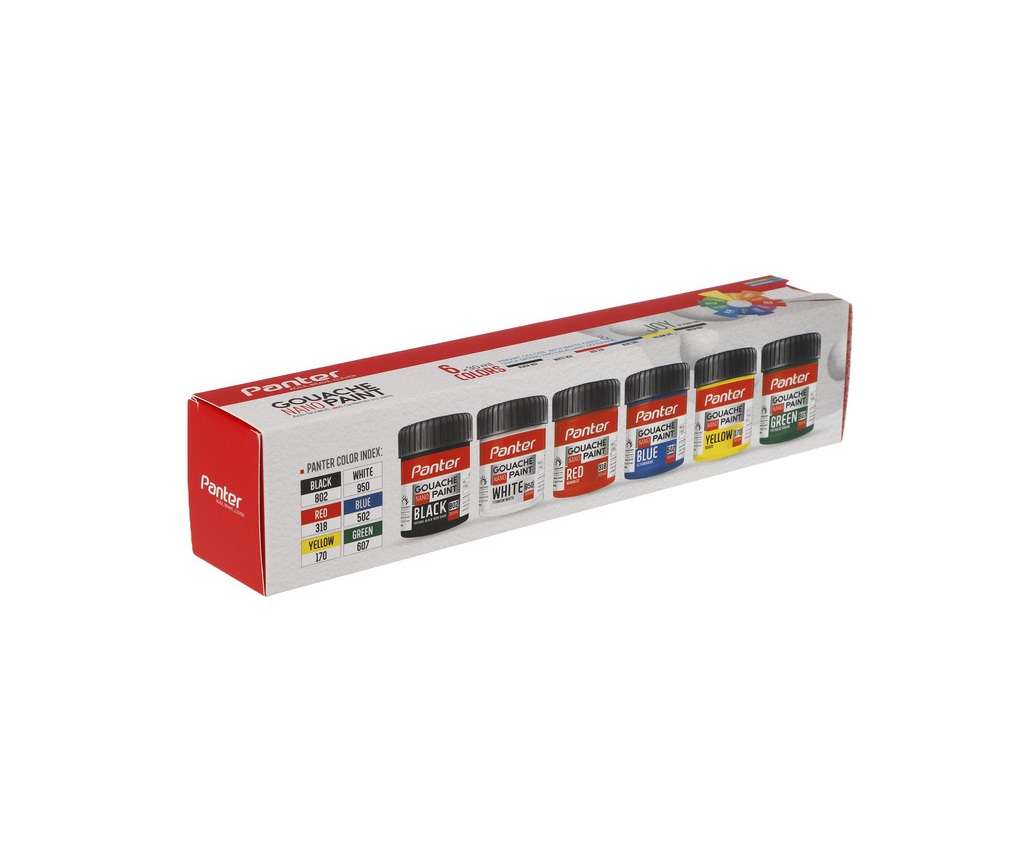 گواش 6 رنگ نانو پوشرنگ پنتر کد GP-711-6