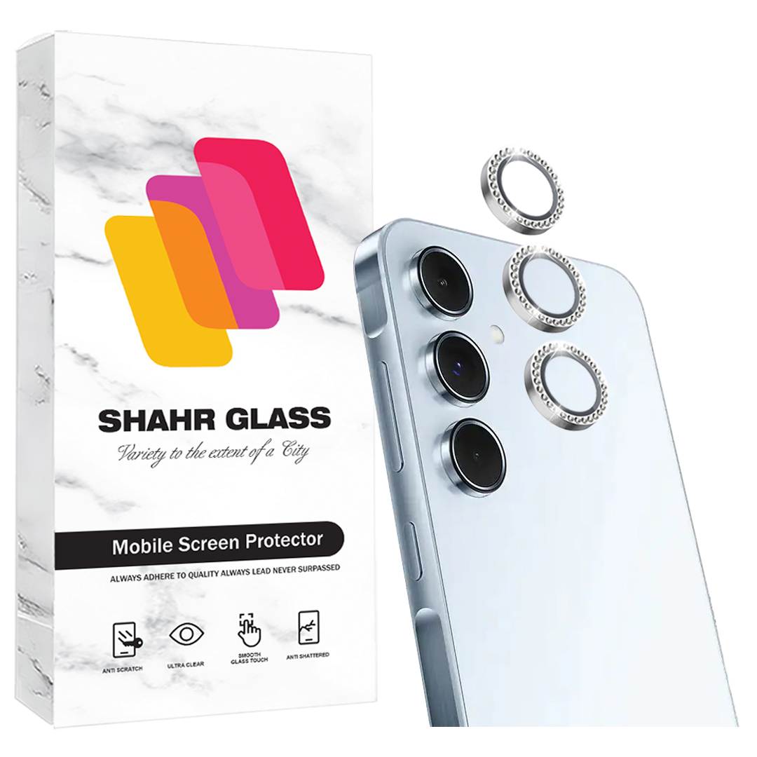 محافظ لنز دوربین شهر گلس مدل رینگی نگین دار Lens Ringi Negindar مناسب برای گوشی موبایل سامسونگ  Galaxy A55 / Galaxy A35