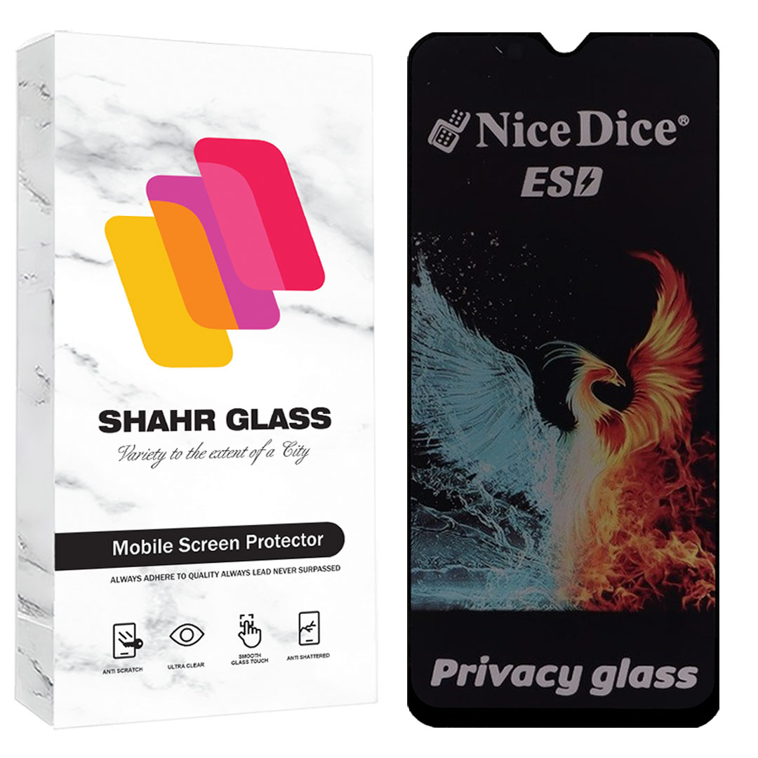 محافظ صفحه نمایش شهر گلس مدل فول پرایوسی نایس دایس Full Privacy Nice Dice ESD مناسب برای گوشی موبایل سامسونگ Galaxy A24 