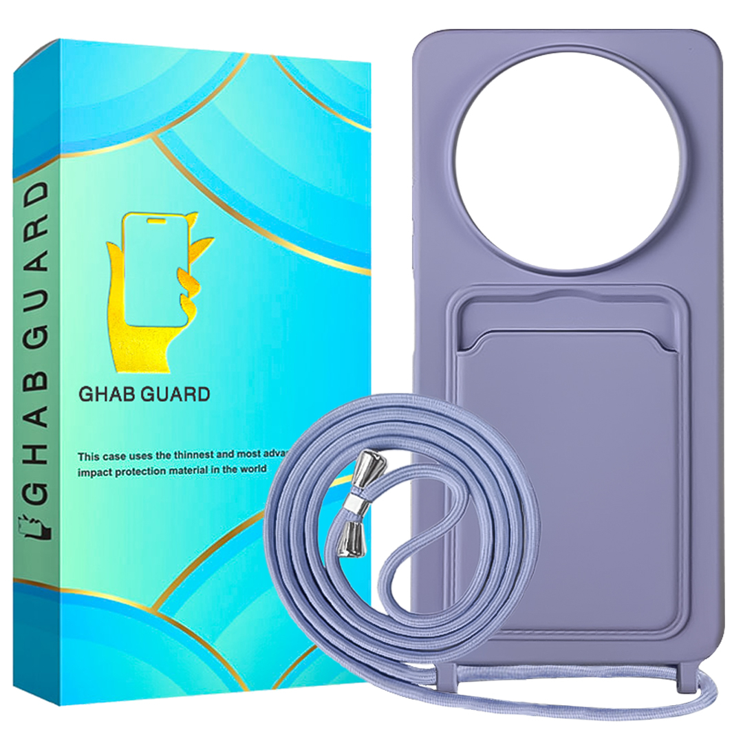 کاور قاب گارد مدل سیلیکونی جاکارتی با بند Silicone Cardholder with band مناسب برای گوشی موبایل شیائومی Redmi A3 / Redmi