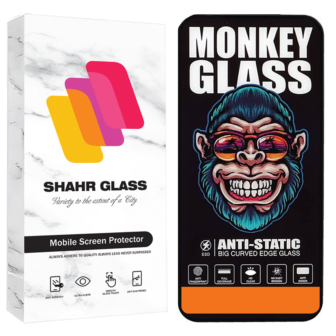 محافظ صفحه نمایش شهر گلس مدل آنتی استاتیک مانکی AntiStatic Monkey مناسب برای گوشی موبایل اپل iPhone 15
