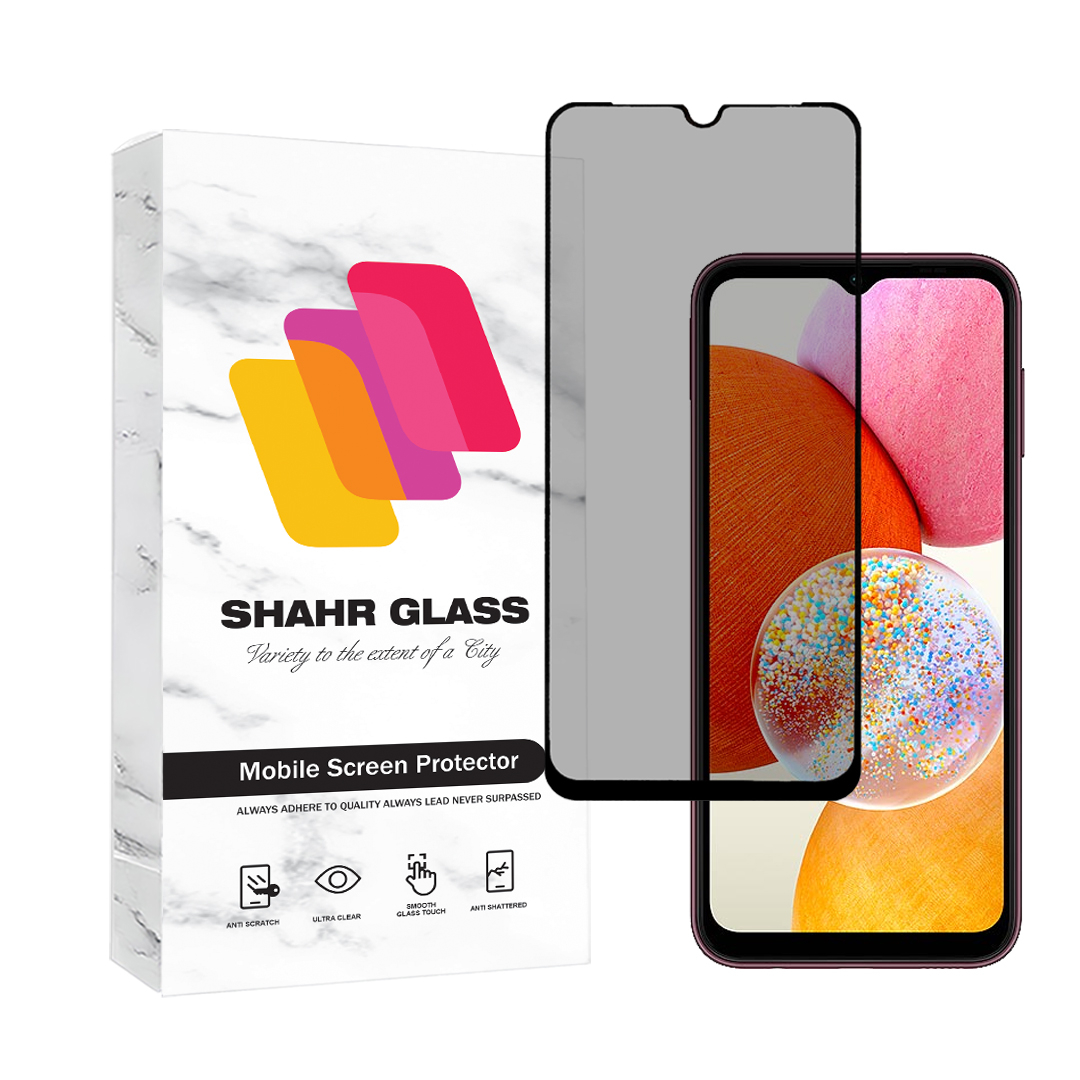 محافظ صفحه نمایش شهر گلس مدل فول حریم شخصی Full Privaci مناسب برای گوشی موبایل سامسونگ Galaxy A22 5G / A14 4G / A14 5G