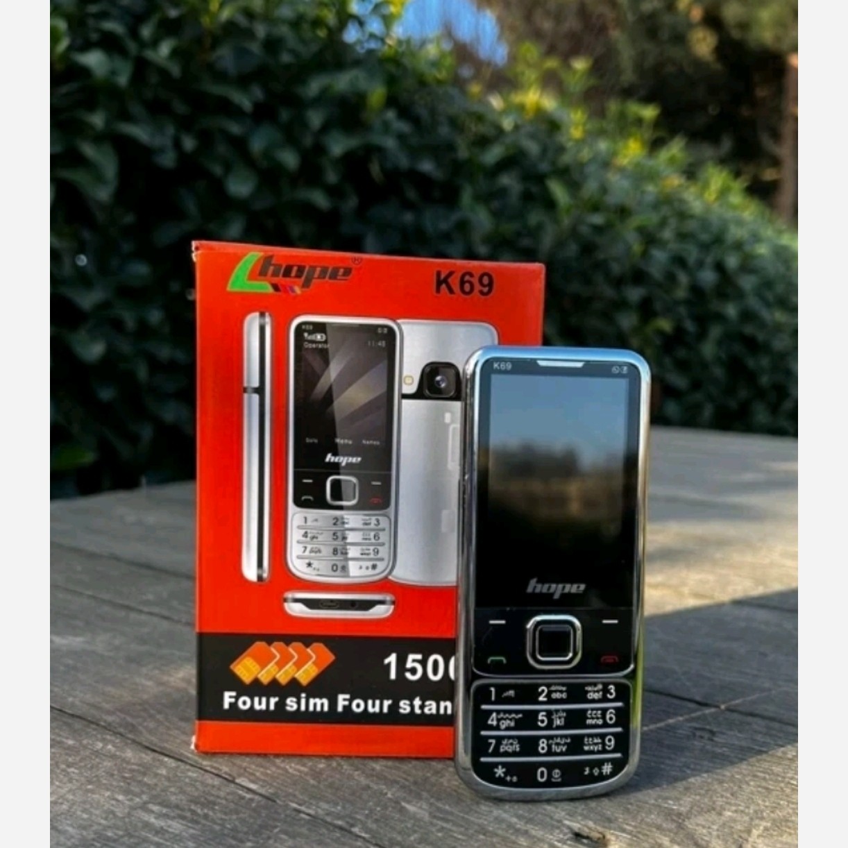 گوشی موبایل هوپ مدل k69 چهارسیم کارت رجیستر شده با کد فعالسازیو آکبند