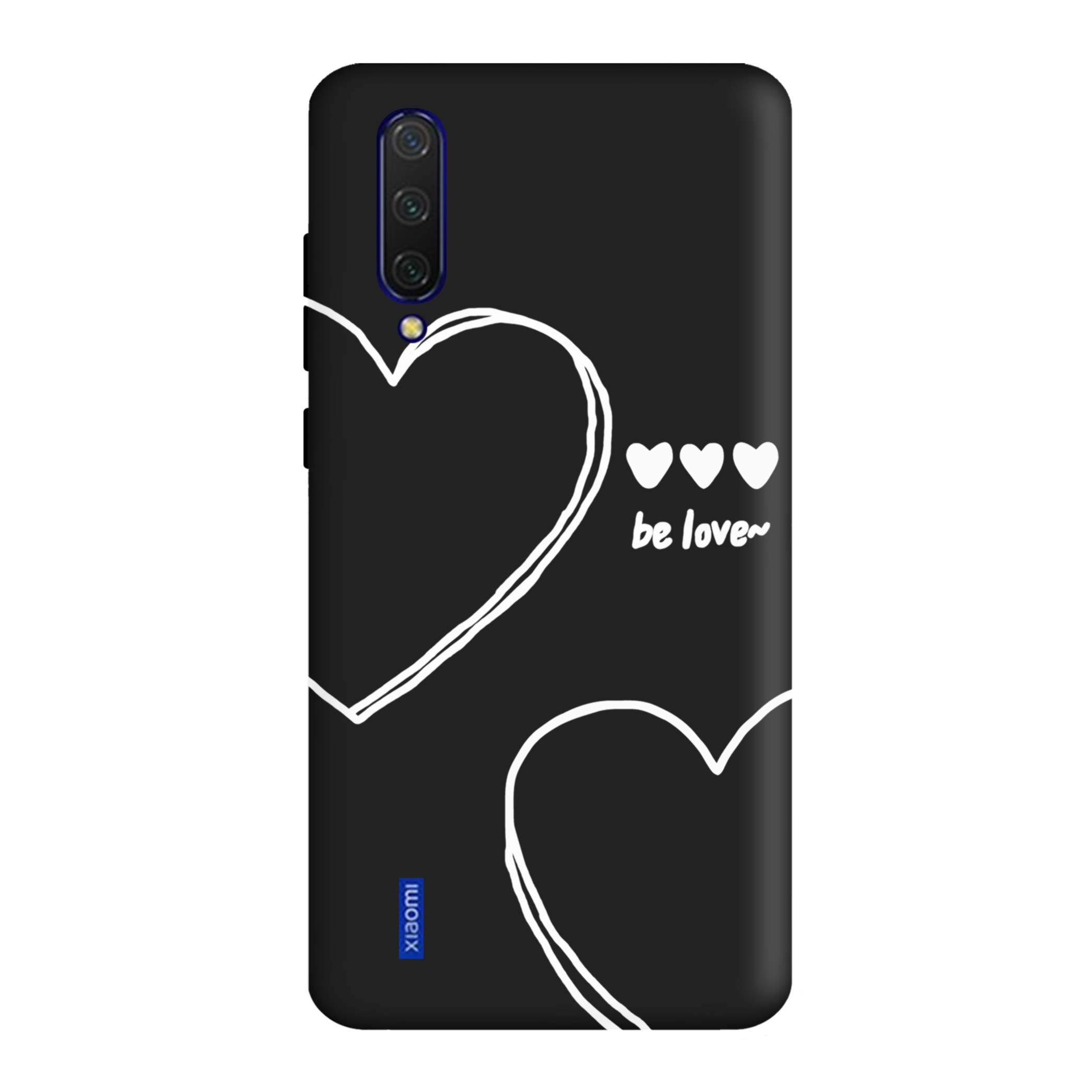 قاب گوشی شیائومی MI 9 LITE طرح قلب مشکی