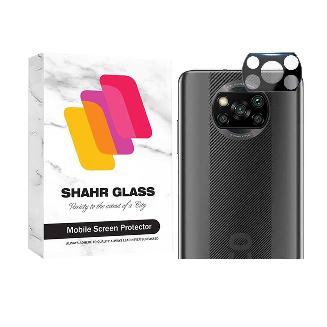 محافظ لنز دوربین شهر گلس مدل فول Lens Full مناسب برای گوشی موبایل شیائومی Poco X3 / X3 NFC / X3 Pro