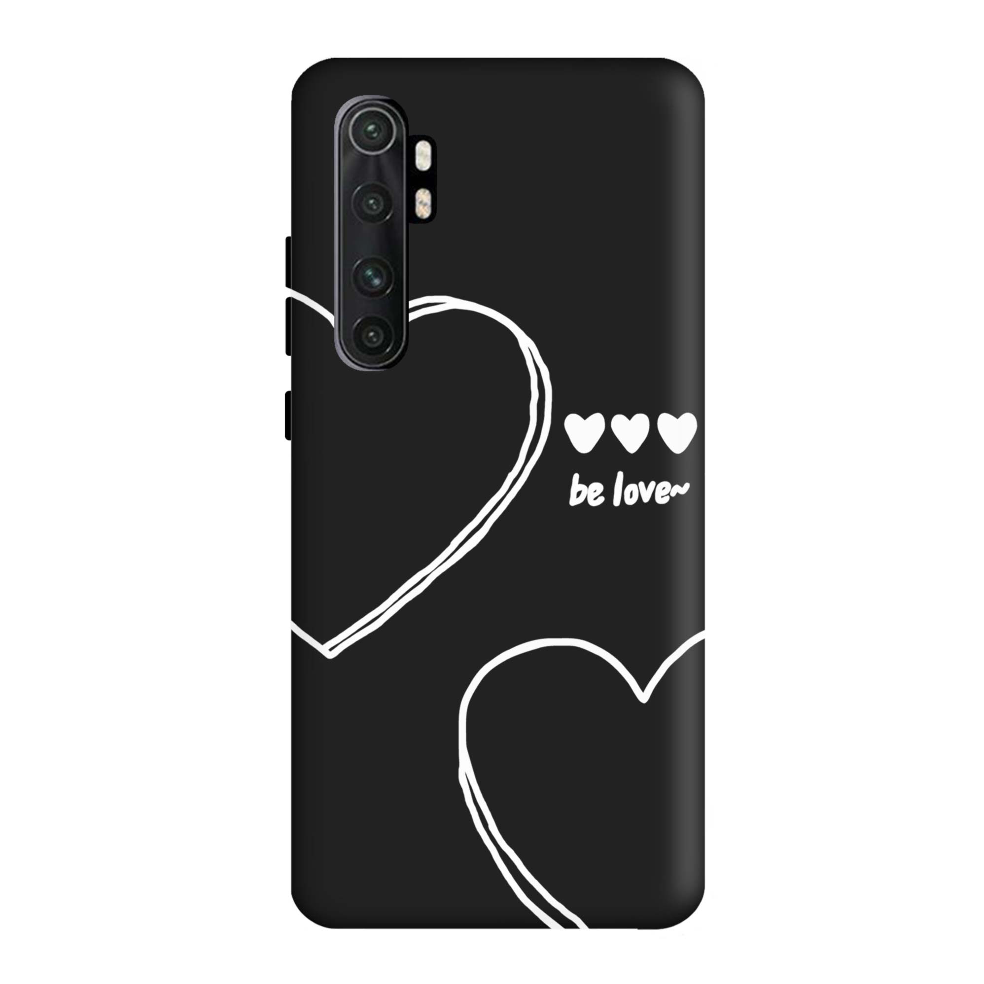 قاب گوشی شیائومی MI NOTE 10 LITE طرح قلب مشکی