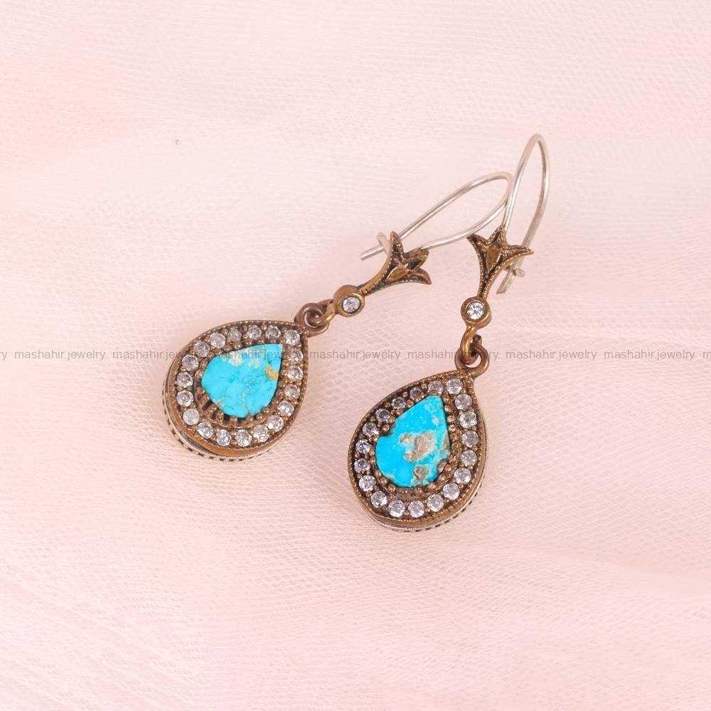 گوشواره فیروزه زنانه کد 5883