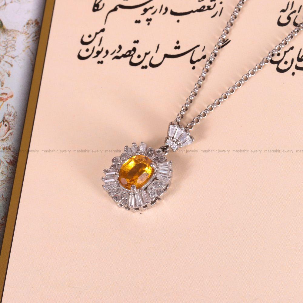 گردنبند سیترین زنانه کد 2636