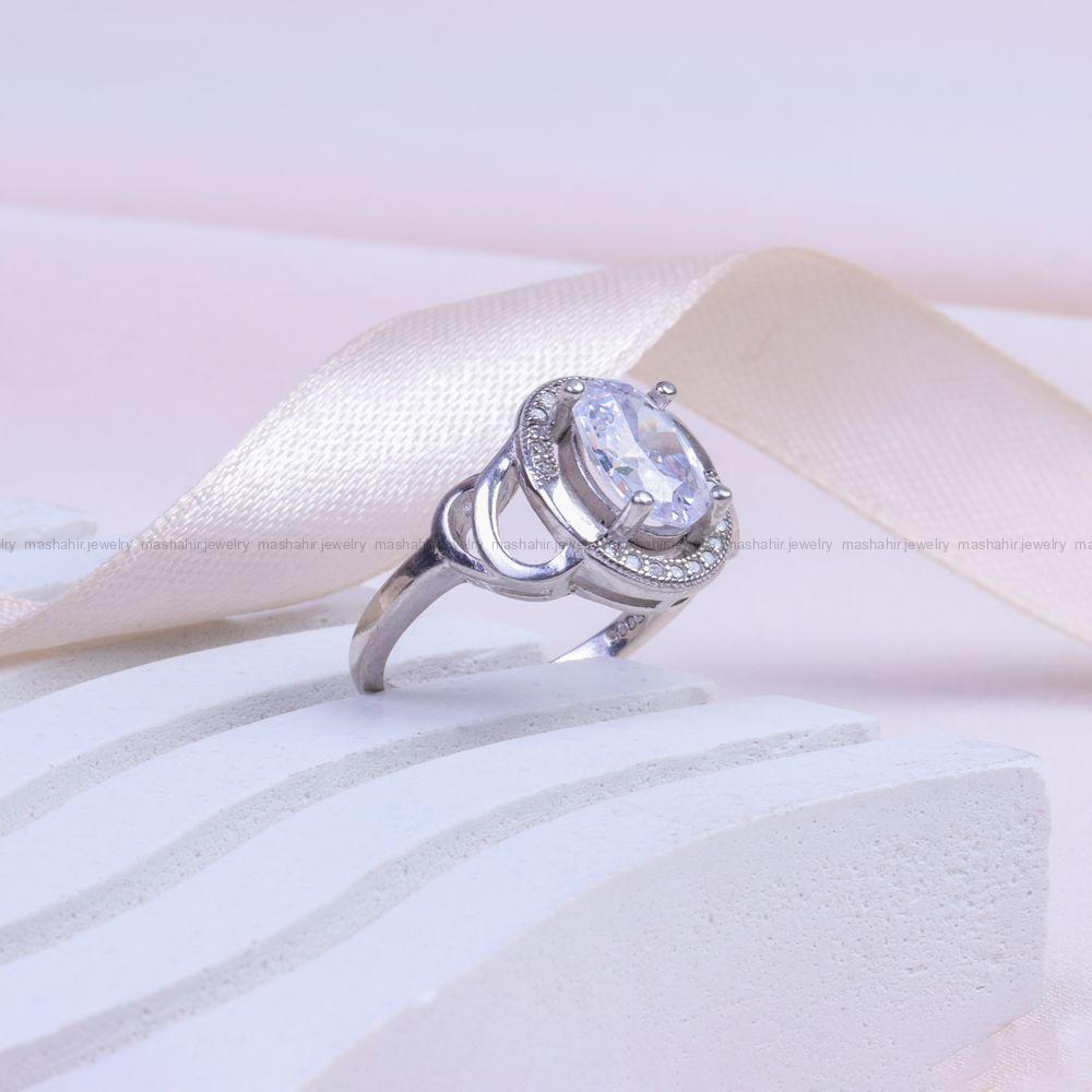 انگشتر موزانایت سنتاتیک زنانه کد 9933