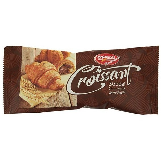 کروسان شکلاتی 60 گرمی نان رضوی(پک 336 عددی)( قیمت تک :16,120)( قیمت مصرف : 19,500)