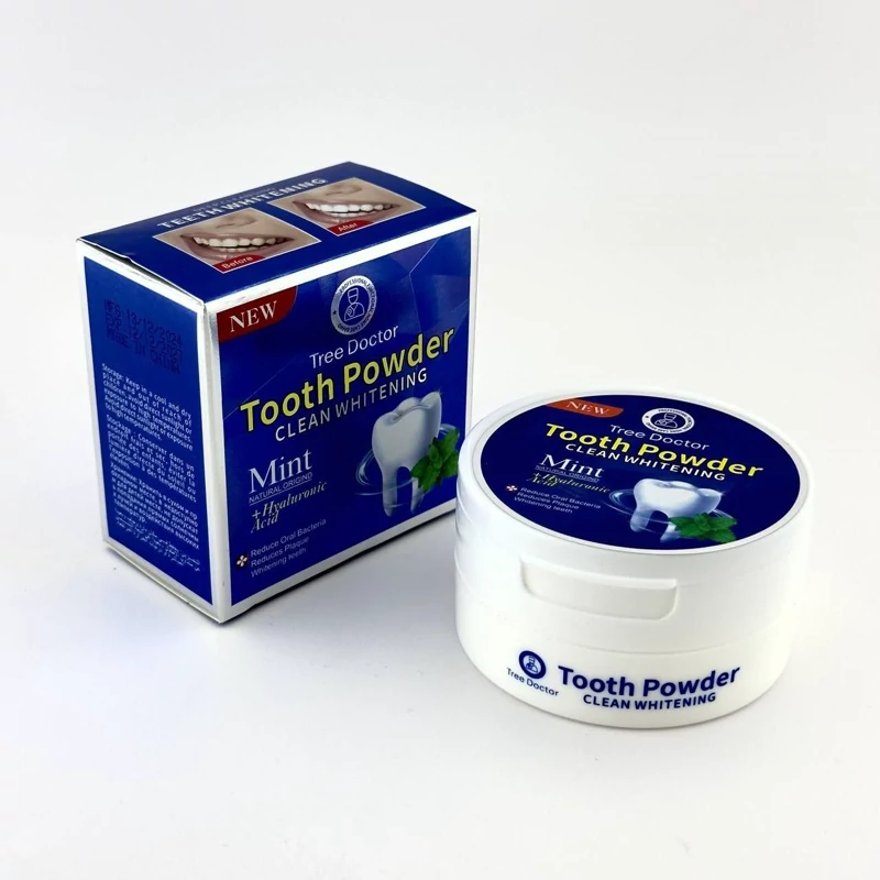 پودر سفید کننده دندان نعنا و هیالورونیک اسید تری دکتر 50 گرم
