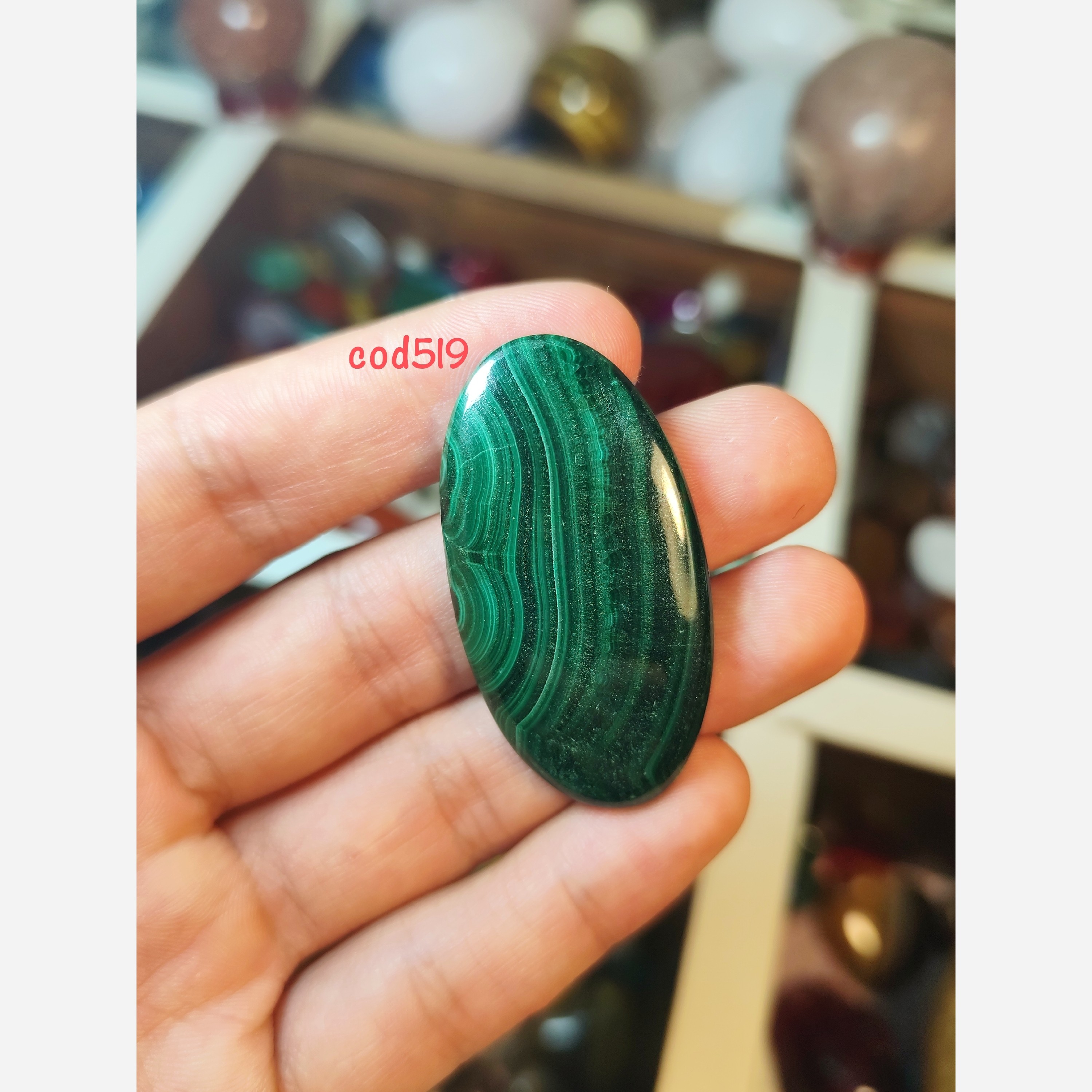 سنگ مالاکیت کلکسیونی کد27