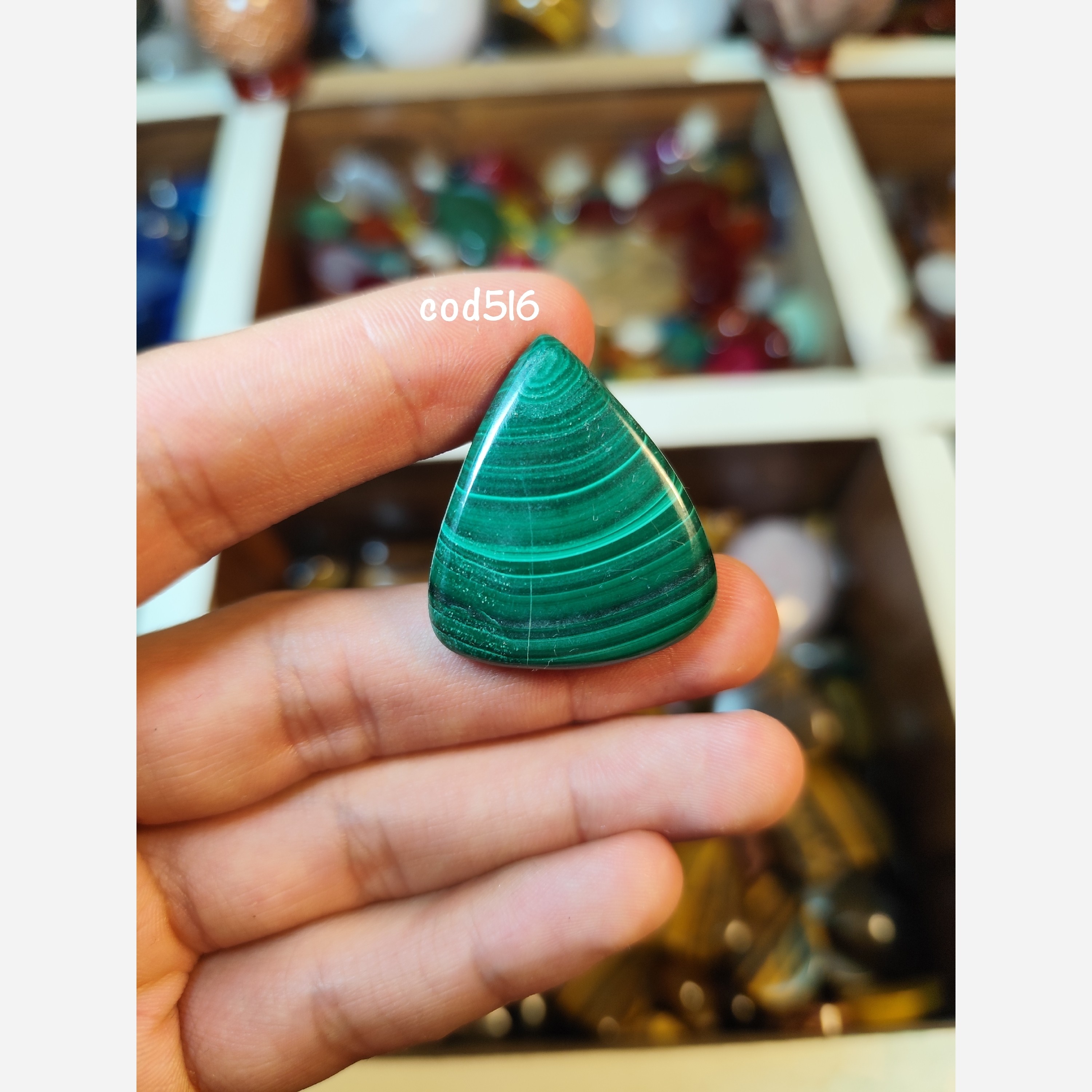 سنگ مالاکیت کلکسیونی کد30