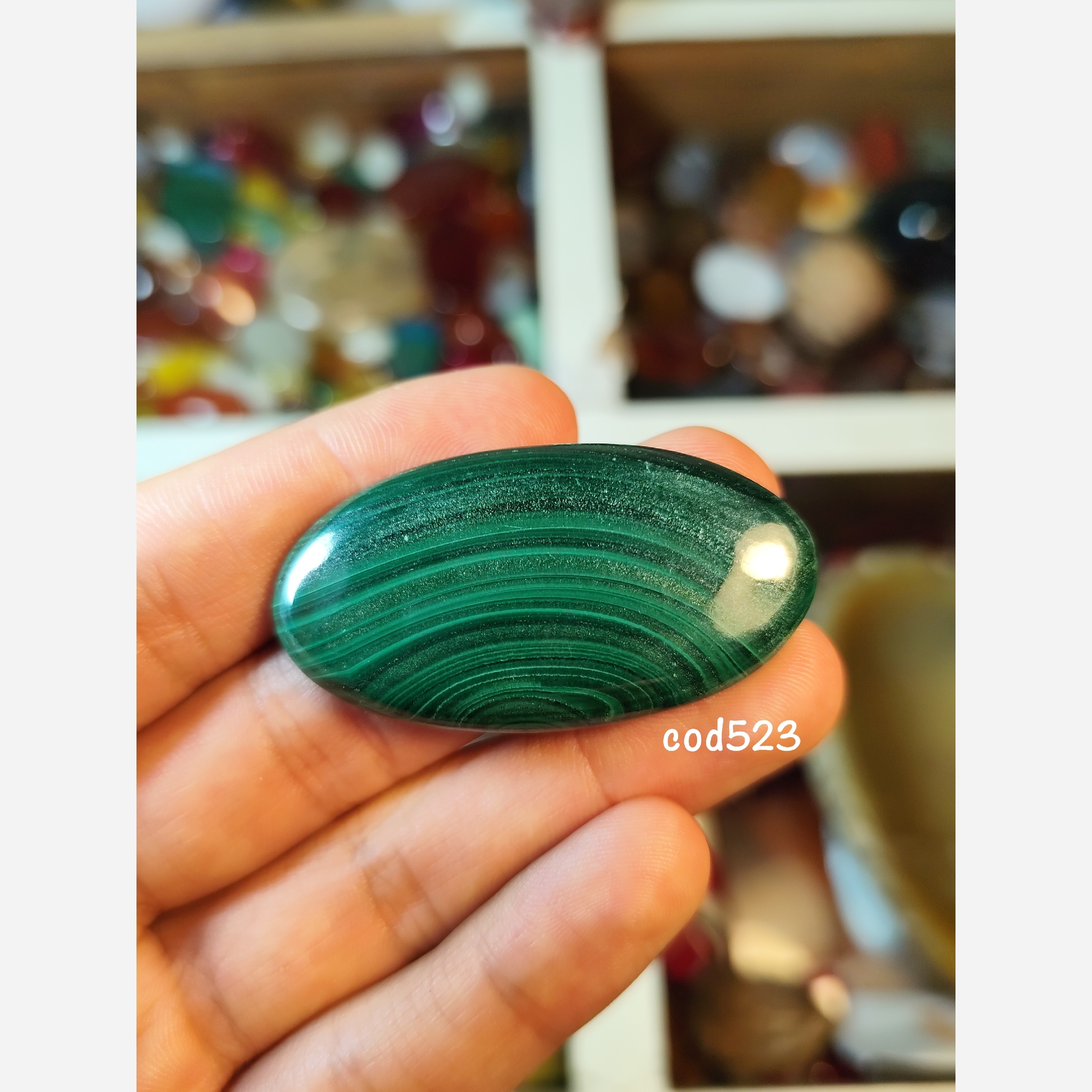 سنگ مالاکیت کلکسیونی کد23