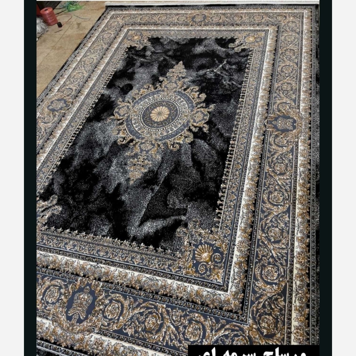 فرش 700شانه سنگین وزن ورساچه سرمه ای  6 متری (پس کرایه)