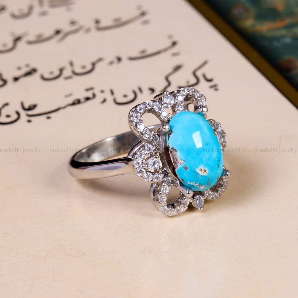 انگشتر فیروزه شجری زنانه کد 14341