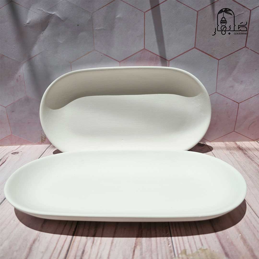 اردو خوری بیضی سرامیک خام