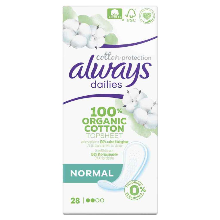 نوار بهداشتی آلویز مدل Organic Cotton بسته 28 عددی