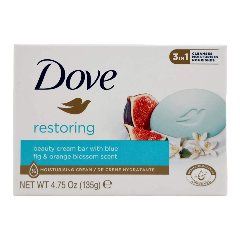 صابون کرمی داو مدل Restoring حاوی عصاره انجیر و شکوفه پرتقال 135 گرم