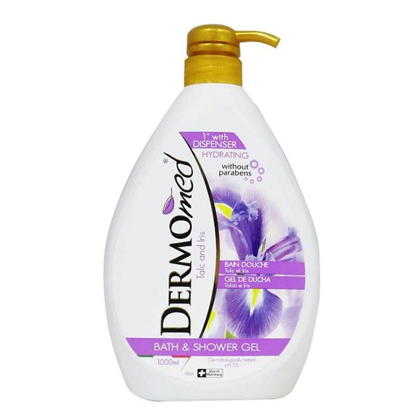 شامپو بدن درمومد حاوی عصاره تالک و زنبق حجم 1000میل