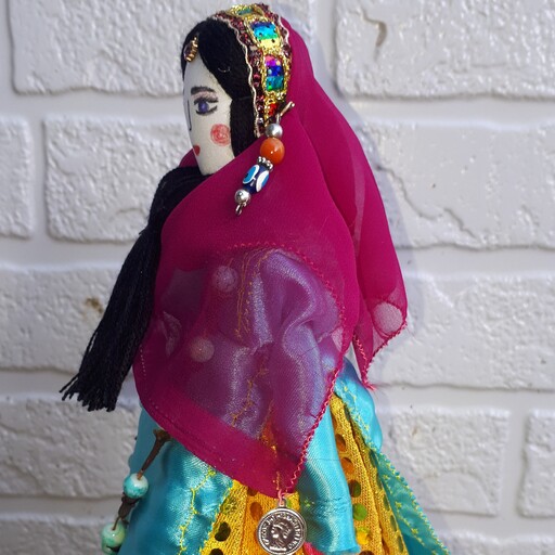 عروسک سنتی چوبی لیلی،  پارچه ای و دست ساز با دستان متحرک (رقصان)