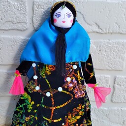 عروسک سنتی لیلی چوبی پارچه ای دستساز(رقصان)