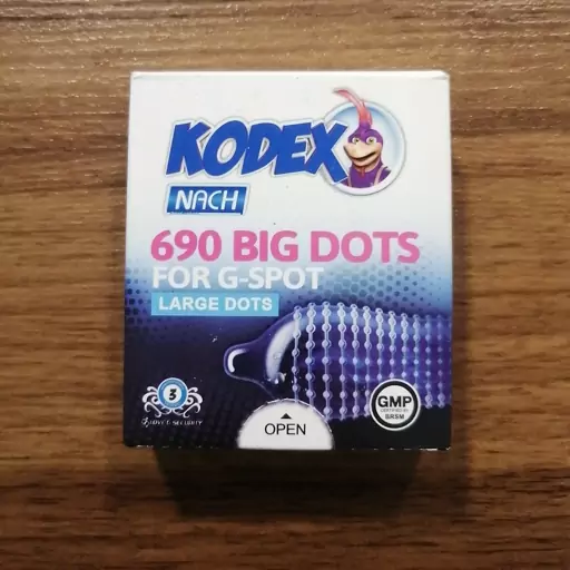 کاندوم کدکس 3 تایی مدل بیگ دات خاردار 690BIG DOTS