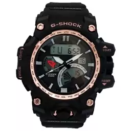 جی شاک مشکی رزگلد جیشاک G-SHOCK ارسال رایگان ساعت اسپرت دوموتوره دوزمانه ضدآب SPORT 